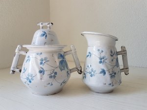 画像8: ホーロー手描き花柄ティーセット