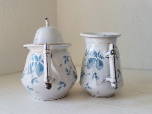 画像11: ホーロー手描き花柄ティーセット