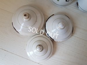 画像9: アンティークホーローローズ柄キャニスター