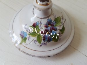 画像3: ホーロー白すみれ柄コーヒーポット