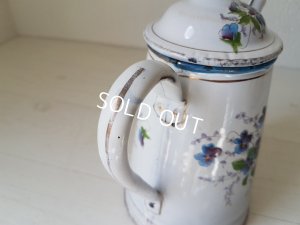 画像11: ホーロー白すみれ柄コーヒーポット