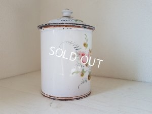 画像5: ホーローローズ柄手描きキャニスター