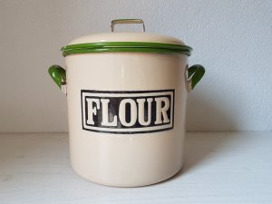 画像2: アンティークホーローフラワー缶