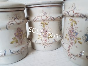 画像12: アンティークホーロー小花柄キャニスター