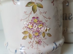 画像16: アンティークホーロー小花柄キャニスター