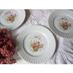 画像: Bavaria Schumannローズ花かご柄プレート