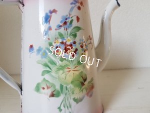 画像2: Japyピンクぼかし勿忘草柄コーヒーポット