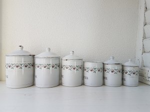 画像4: アンティ―クホーローローズ柄キャニスター