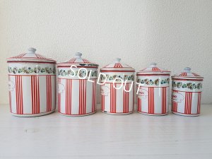 画像10: BB赤ストライプローズガーランドキャニスター