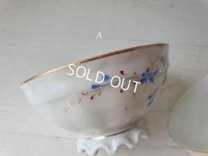 画像13: フリルフット花柄カフェオレボウル