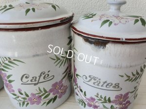 画像4: アンティ―クホ―ロ―花柄キャニスター