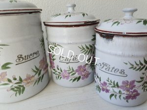 画像3: アンティ―クホ―ロ―花柄キャニスター