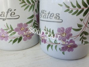 画像6: アンティ―クホ―ロ―花柄キャニスター