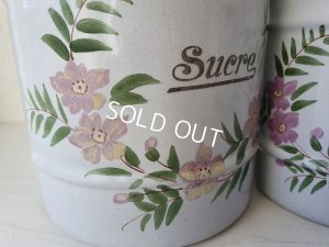 画像5: アンティ―クホ―ロ―花柄キャニスター