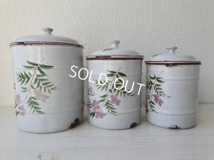 画像7: アンティ―クホ―ロ―花柄キャニスター