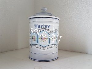 画像5: アンティ―クホーロー花柄キャニスター