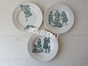 画像2: アンティ―ク陶器おままごとプレートセットA