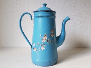画像6: アンティ―クホーロー花柄コーヒーポット