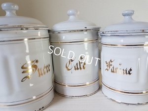 画像3: アンティ―ク白キャニスター6P