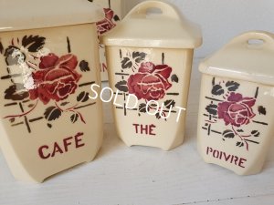 画像2: バドンヴィレーローズ柄陶器キャニスター