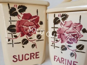 画像3: バドンヴィレーローズ柄陶器キャニスター