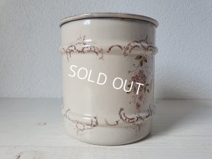 画像6: アンティ―ク花柄キャニスター