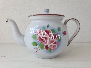 画像8: ホーローローズ柄ティーポット