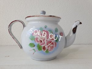 画像7: ホーローローズ柄ティーポット