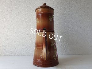 画像13: アンティークホーローローズ柄コーヒーポット