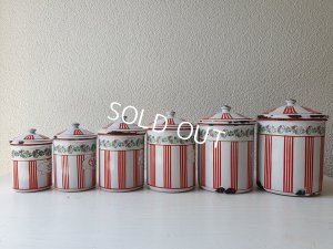 画像10: BB赤ストライプローズガーランドキャニスター