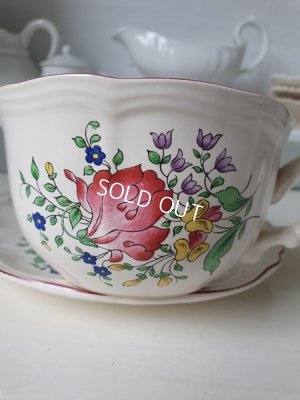 画像5: リュネヴィル薔薇柄カップ&ソーサー