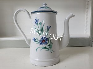 画像5: アンティーク花柄ホーローポット