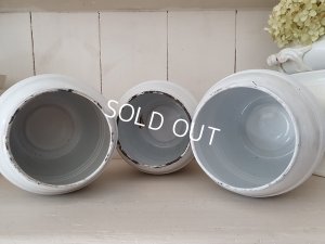 画像7: アンティークホーロー白キャニスター