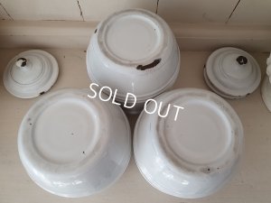 画像9: アンティークホーロー白キャニスター