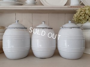 画像3: アンティークホーロー白キャニスター