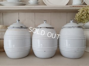 画像4: アンティークホーロー白キャニスター