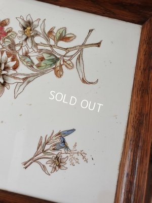 画像6: フレンチ陶器花柄トレイ