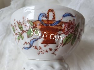 画像2: 花とかご柄カフェオレボウル