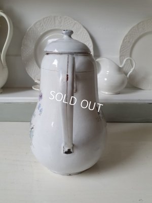 画像3: アンティークパンジー柄コーヒーポット