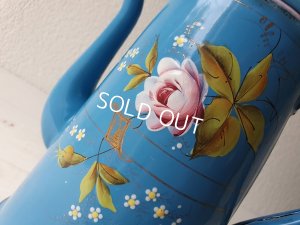 画像2: アンティークホーローローズ柄コーヒーポット