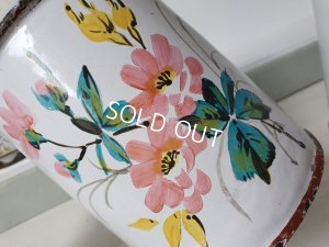 画像3: アンティークホーロー手描きキャニスター2P