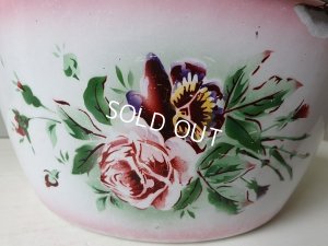 画像2: Japyピンクぼかしローズとパンジー柄キャセロール