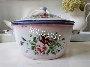 画像4: Japyピンクぼかしローズとパンジー柄キャセロール