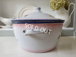 画像7: Japyピンクぼかしローズとパンジー柄キャセロール