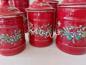 画像2: エトワール社すみれ柄キャニスター6P