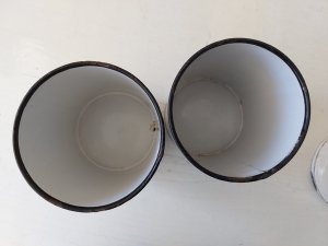 画像11: アンティークホーロー白キャニスター