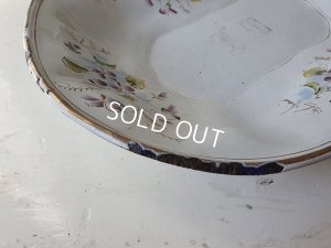 画像13: アンティークホーローすみれ柄トレイ