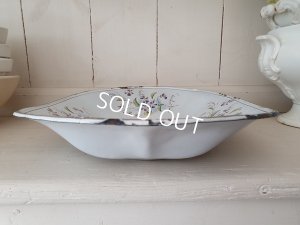 画像9: アンティークホーローすみれ柄トレイ