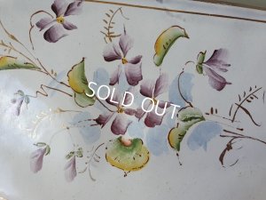 画像4: アンティークホーローすみれ柄トレイ