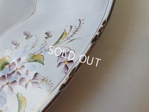 画像11: アンティークホーローすみれ柄トレイ